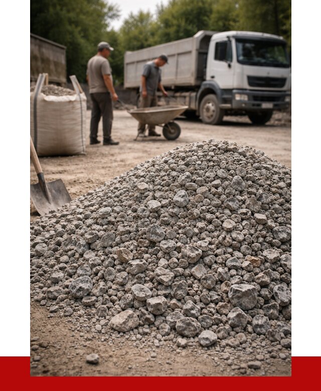 Гранитный щебень фракция 20-40 в Новочеркасске от 3275 руб. ПРОНЕРУДНвч