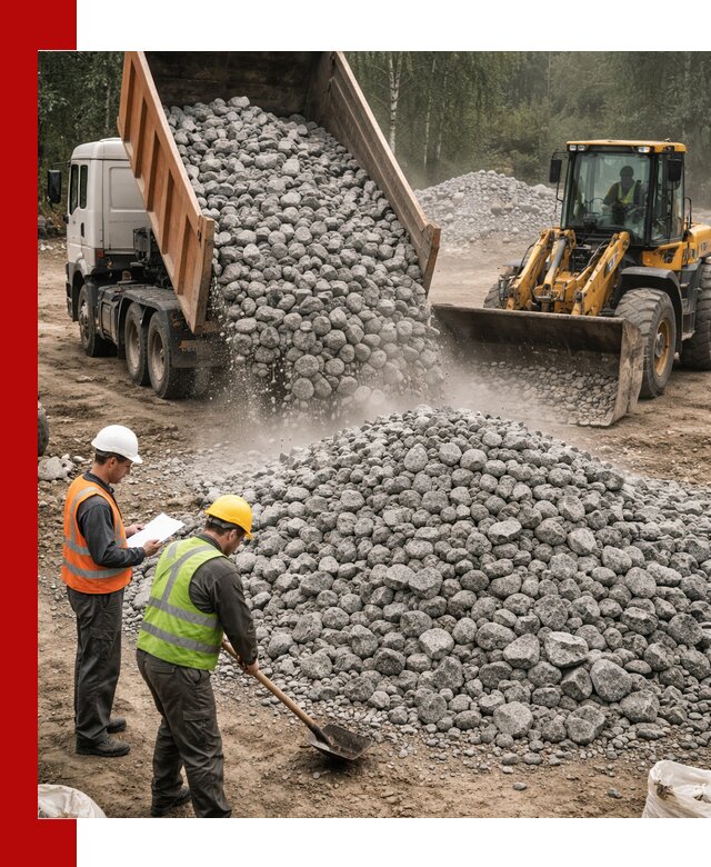 Гранитный щебень фракция 70-150 доставка в Новочеркасске