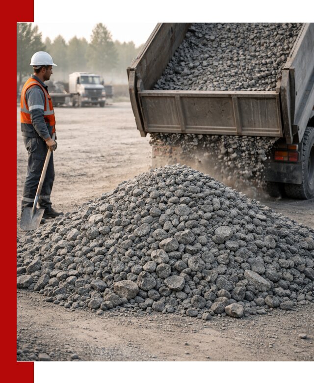 Гранитный щебень фракции 100–201 для строительства в Новочеркасске