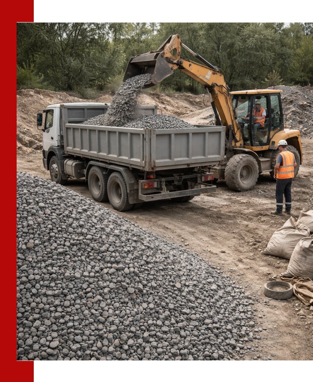 Доставка гравийного щебня в Новочеркасске оптом и в розницу