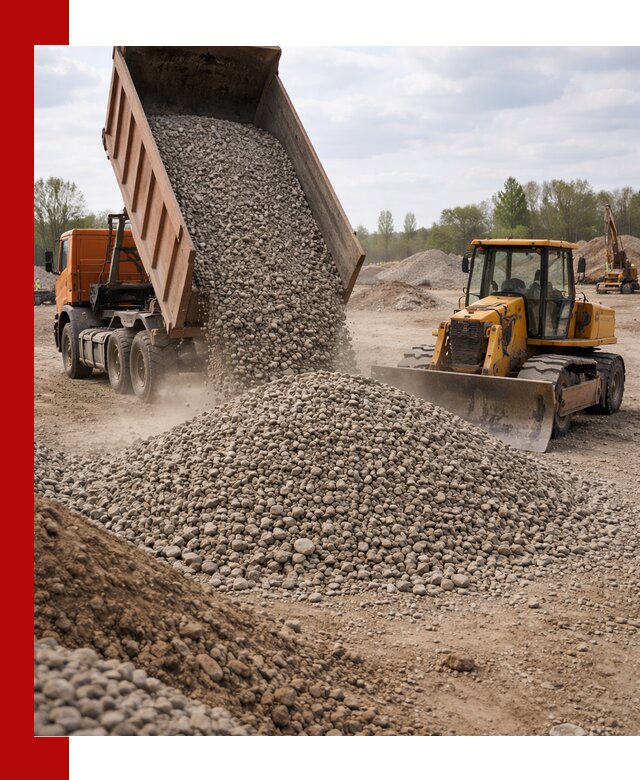 Доставка гравийного щебня фракции 40-70 в Новочеркасске