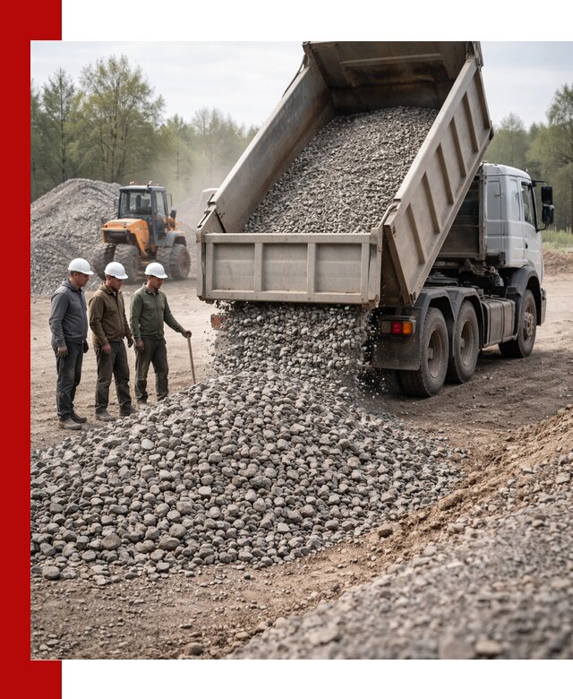 Доставка гравийного щебня фракции 70-120 в Новочеркасске