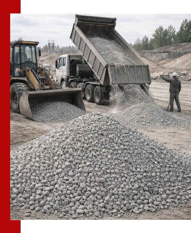 Доставка известнякового щебня фр. 5–20 в Новочеркасске