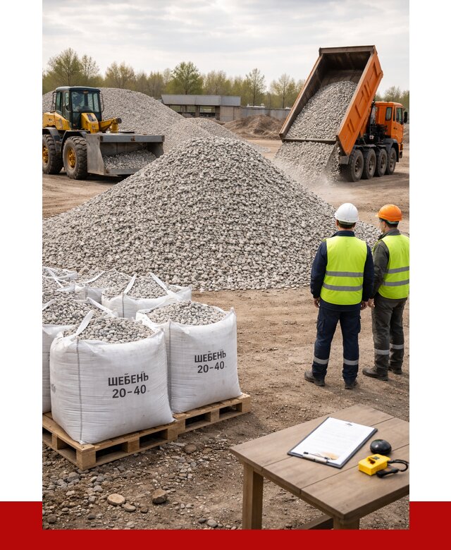 Известняковый щебень 20-40 в Новочеркасске от 2149 р. ПРОНЕРУДНвч