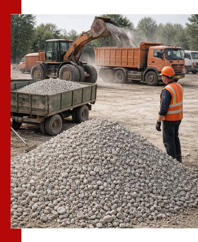 Доставка известнякового щебня фракция 20–40 в Новочеркасске