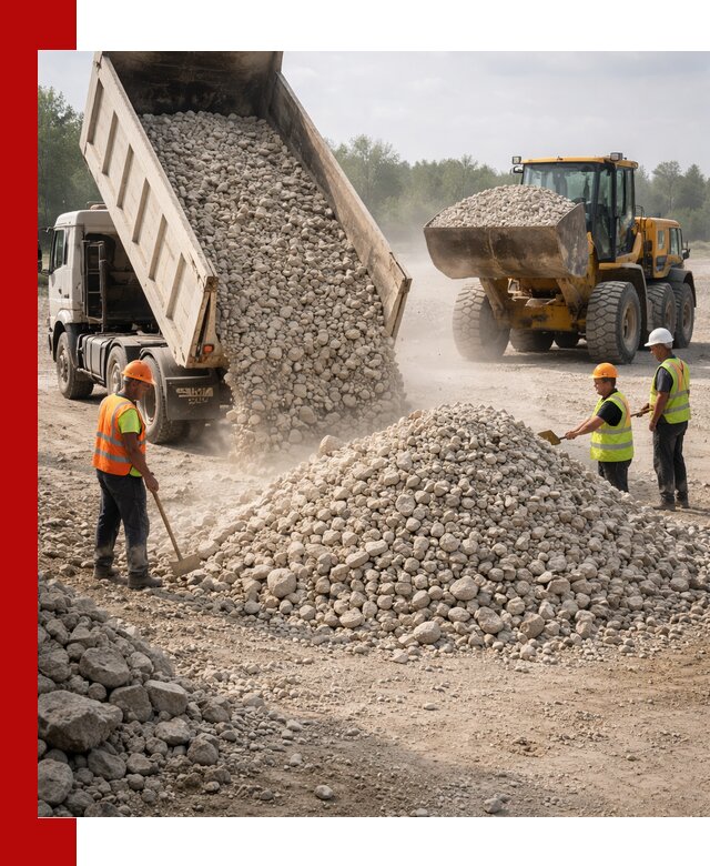 Доставка известнякового щебня фр. 40-70 в Новочеркасске