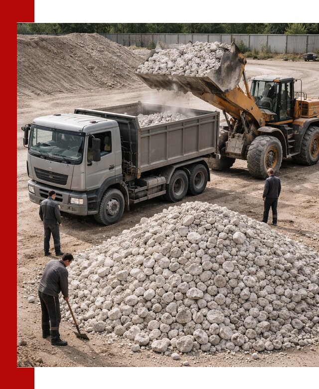 Известняковый щебень фракция 70–150 с доставкой в Новочеркасске