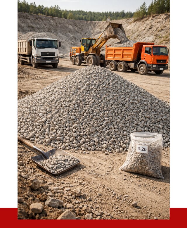 Доломитовый щебень фр. 5-20 в Новочеркасске от 4298 р. | ПРОНЕРУДНвч