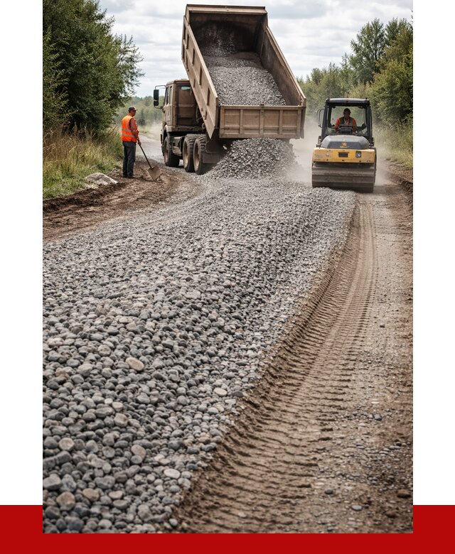 Щебень для отсыпки дороги в Новочеркасске от 2763 р. ПРОНЕРУДНвч