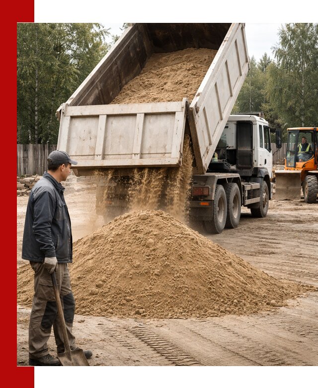 Доставка и продажа песка с разгрузкой в Новочеркасске