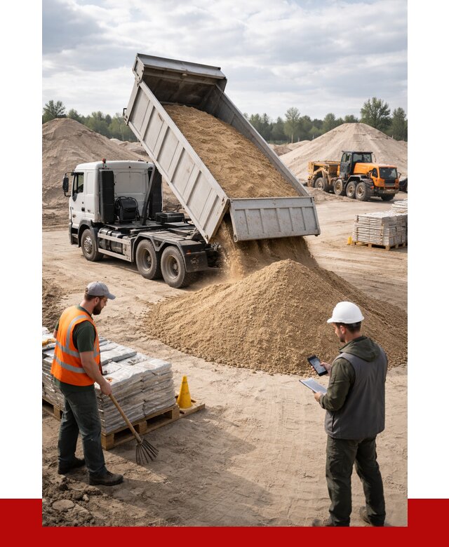 Карьерный песок с доставкой в Новочеркасске от 3684 р. ПРОНЕРУДНвч