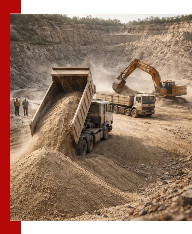 Карьерный песок навалом с доставкой в Новочеркасске