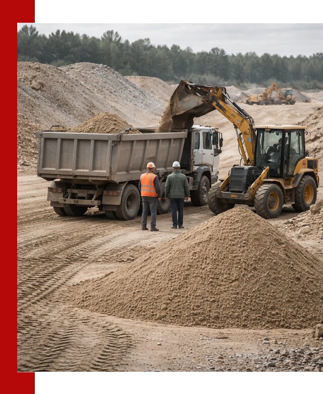 Карьерный среднезернистый песок с доставкой в Новочеркасске