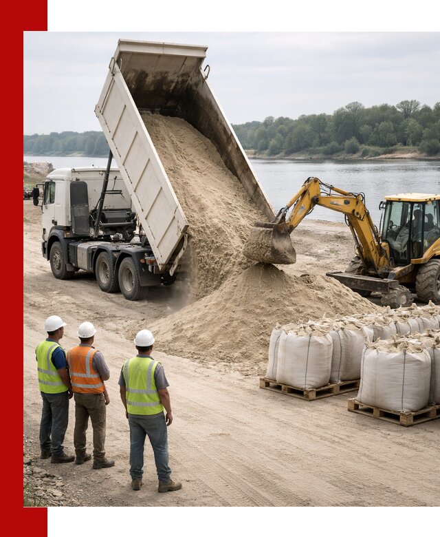 Доставка речного песка в Новочеркасске самосвалами и погрузкой