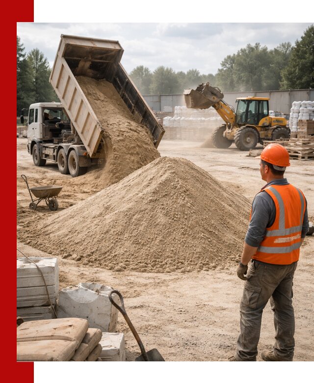 Доставка строительного песка с самосвалом в Новочеркасске