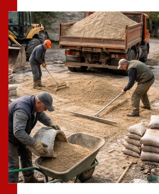 Поставка песка для стяжки в Новочеркасске с быстрой доставкой