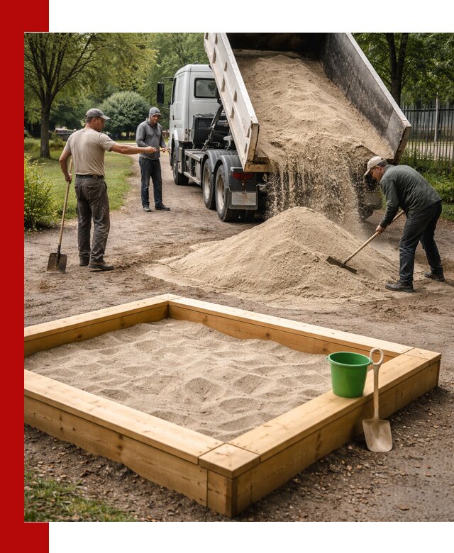 Песок для песочницы с доставкой в Новочеркасске недорого и чистый
