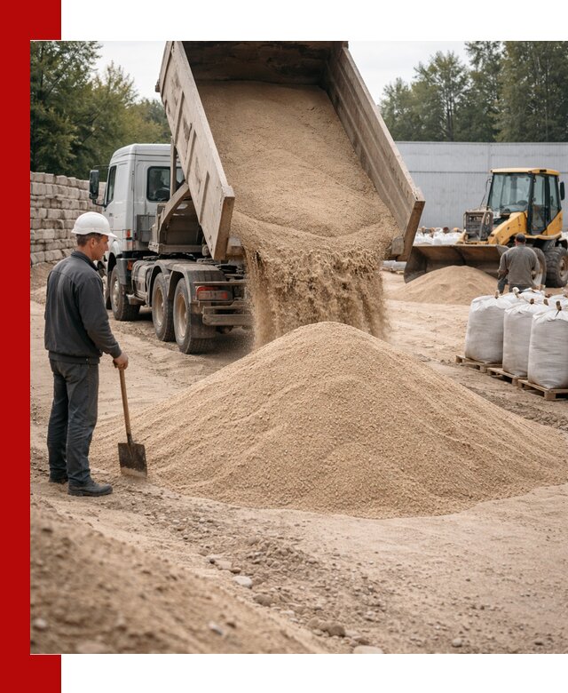 Кварцевый песок фракция 0–3 мм с доставкой в Новочеркасске