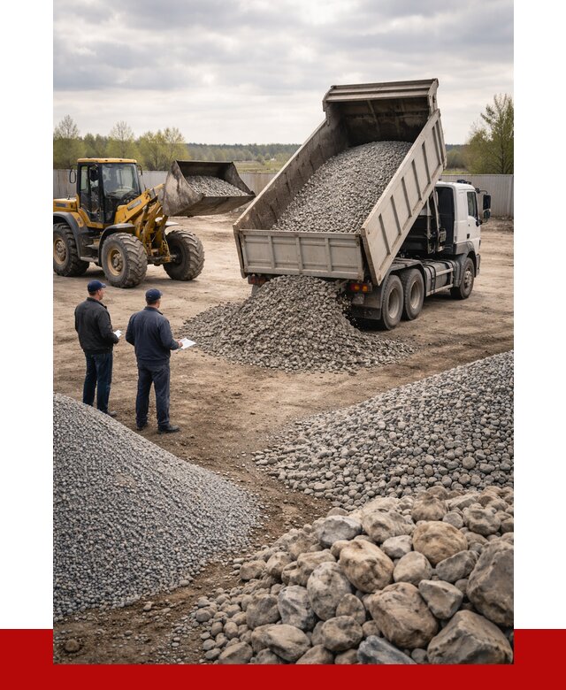 Гравий и камень с доставкой в Новочеркасске от 4298 р. - ПРОНЕРУДНвч