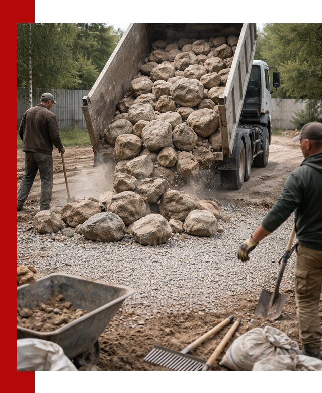 Доставка и укладка булыжника в Новочеркасске