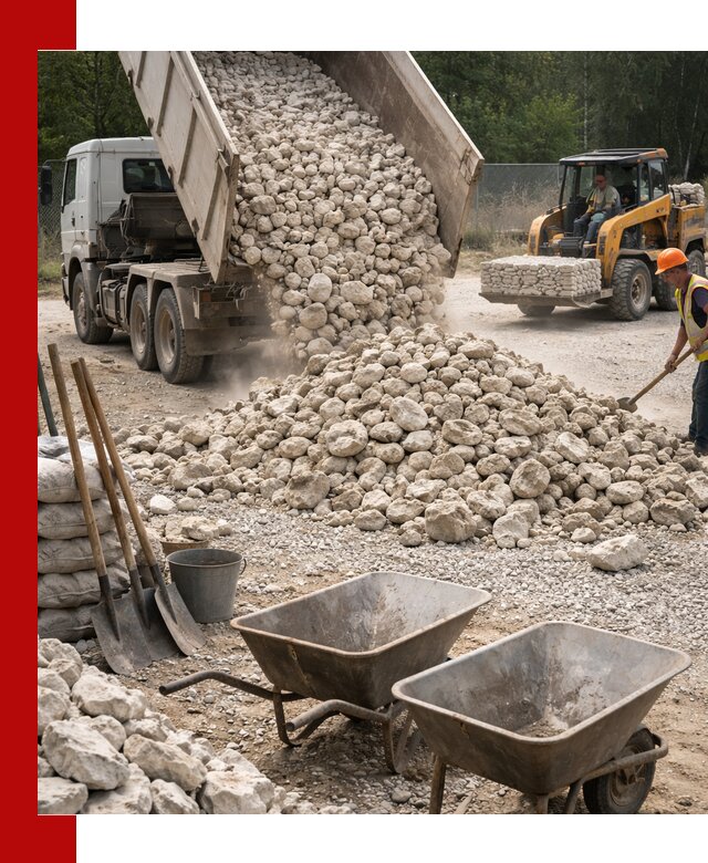 Доставка и продажа бутового известнякового камня в Новочеркасске