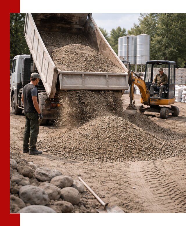 Доставка ПГС С3 в Новочеркасске самосвалами и миксерами