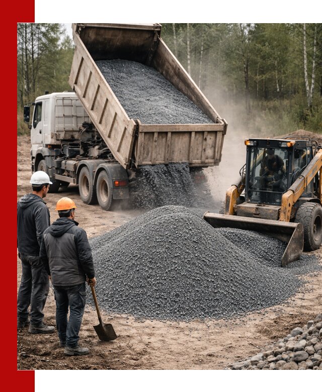 Гранитный отсев 0-5 с доставкой и разгрузкой в Новочеркасске