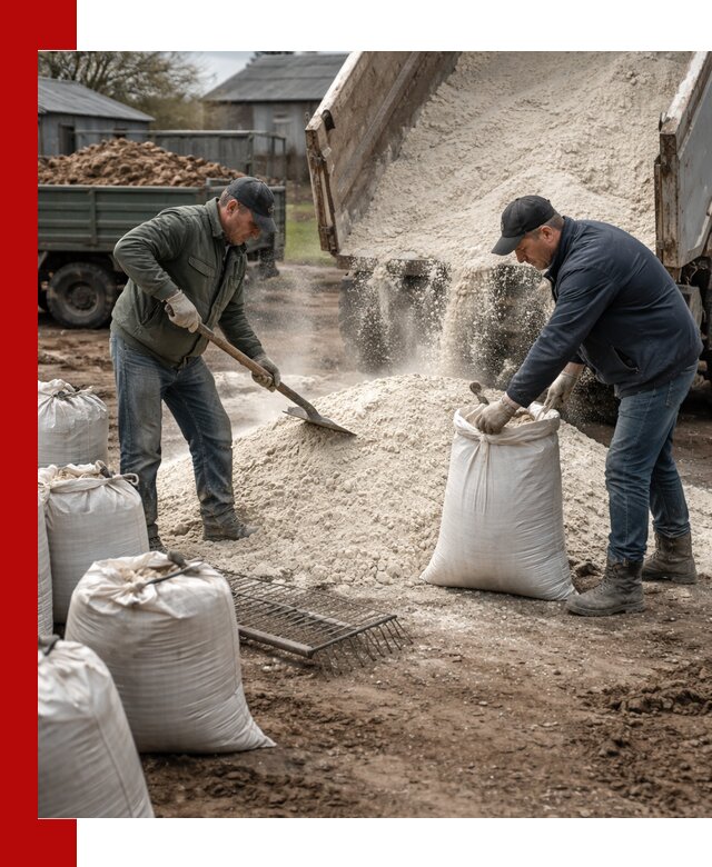 Доставка извести пушонки в Новочеркасске оптом и мелким оптом