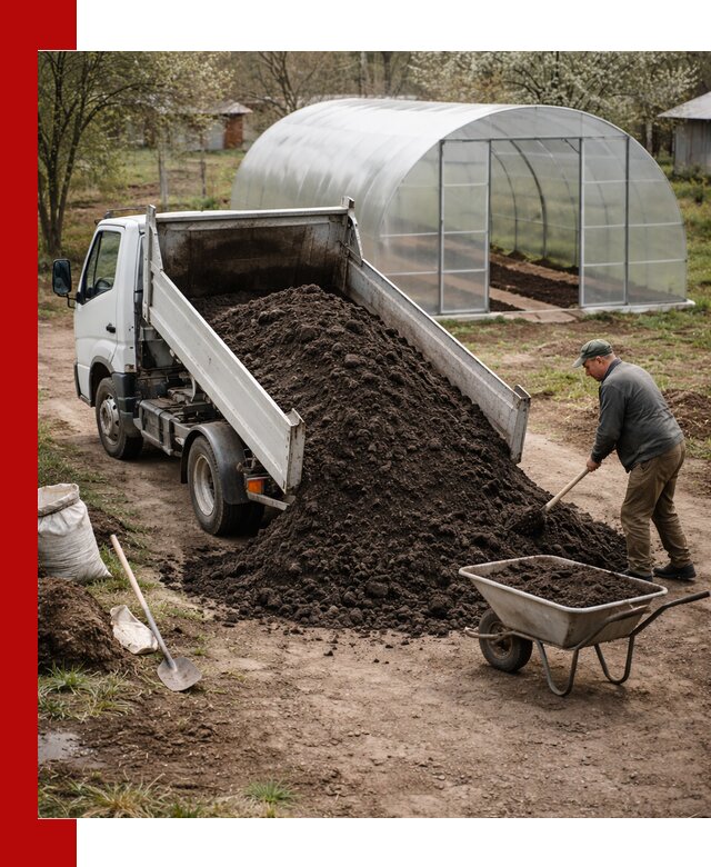 Чернозем для теплицы с доставкой в Новочеркасске