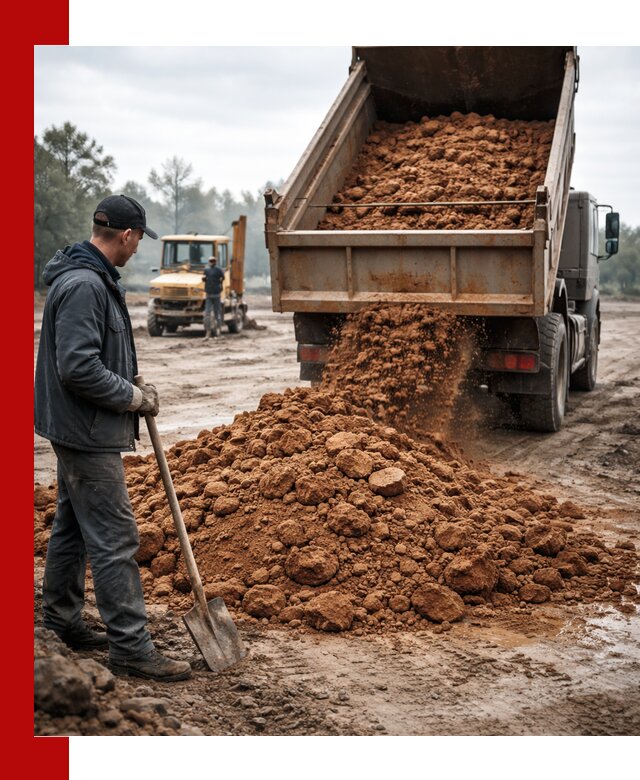 Глина для засыпки в Новочеркасске с доставкой самосвалами