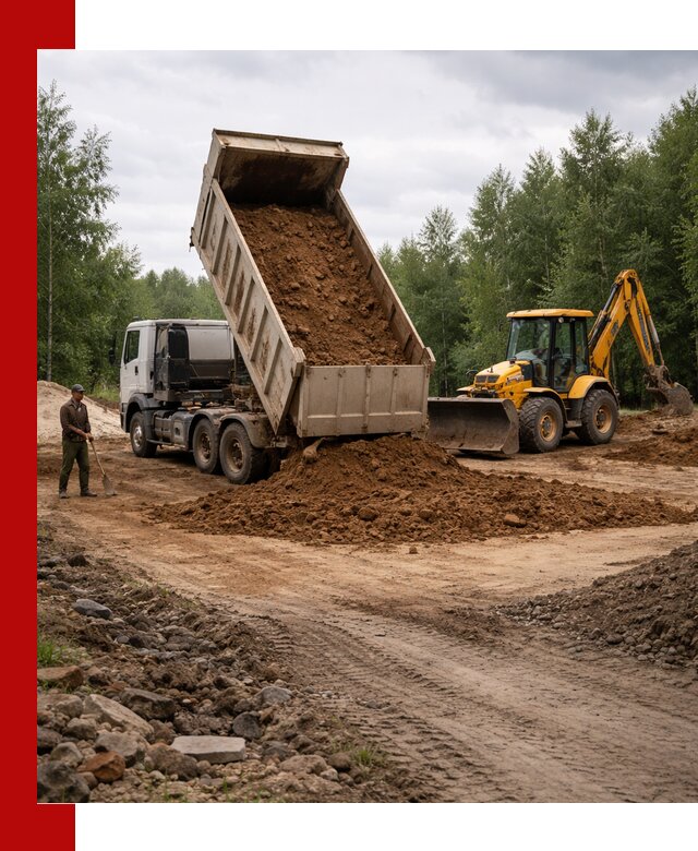 Доставка суглинка самосвалами в Новочеркасске подсыпка и планировка