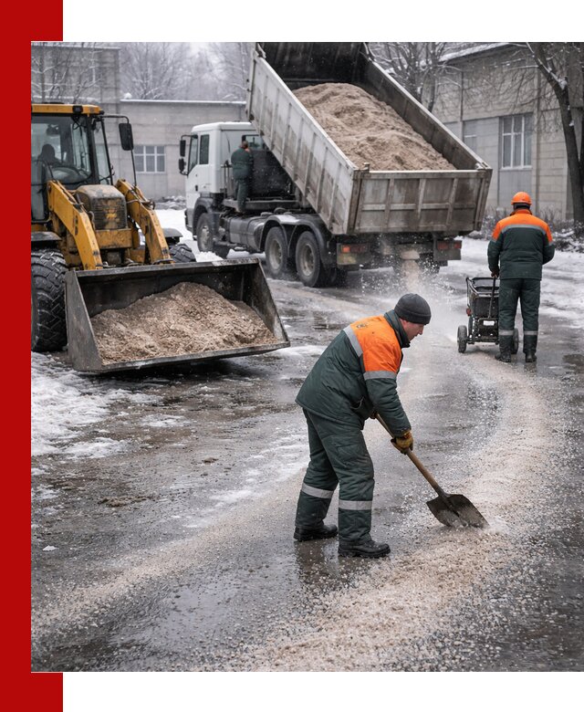Реагент против гололеда с доставкой и нанесением в Новочеркасске
