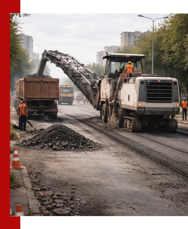Фрезерованный асфальт в Новочеркасске — удаление и вывоз старого покрытия
