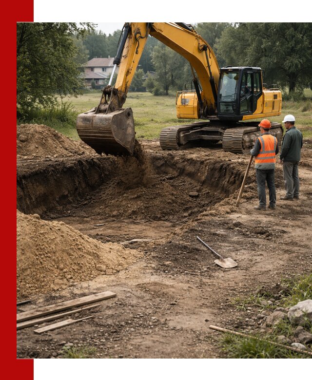 Рытье котлована под фундамент в Новочеркасске (быстро и недорого)