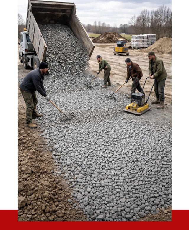 Устройство щебеночной подушки в Новочеркасске от 4605 р. ПРОНЕРУДНвч