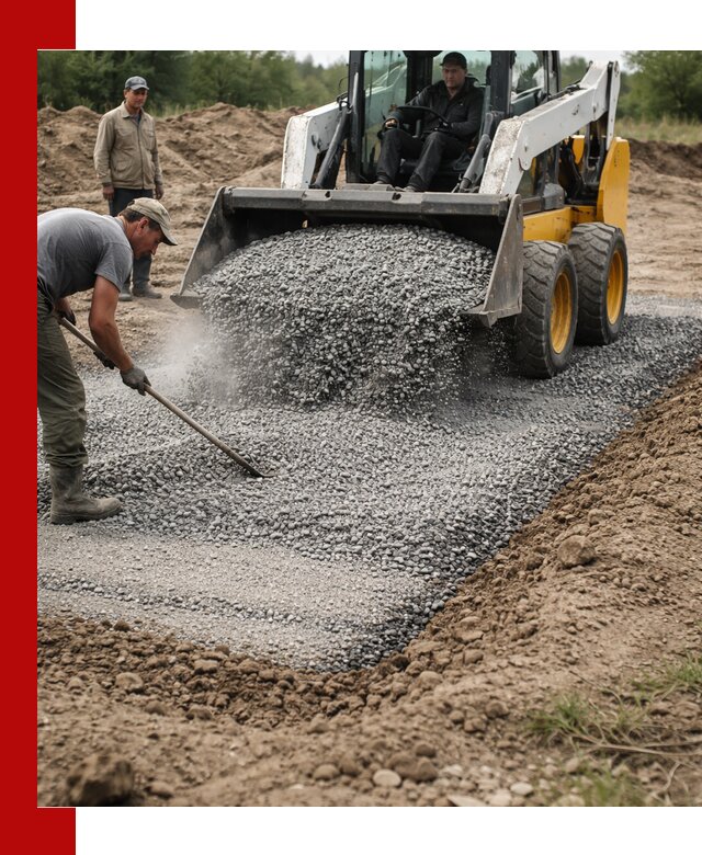 Устройство щебеночной подушки в Новочеркасске для дорог и фундаментов